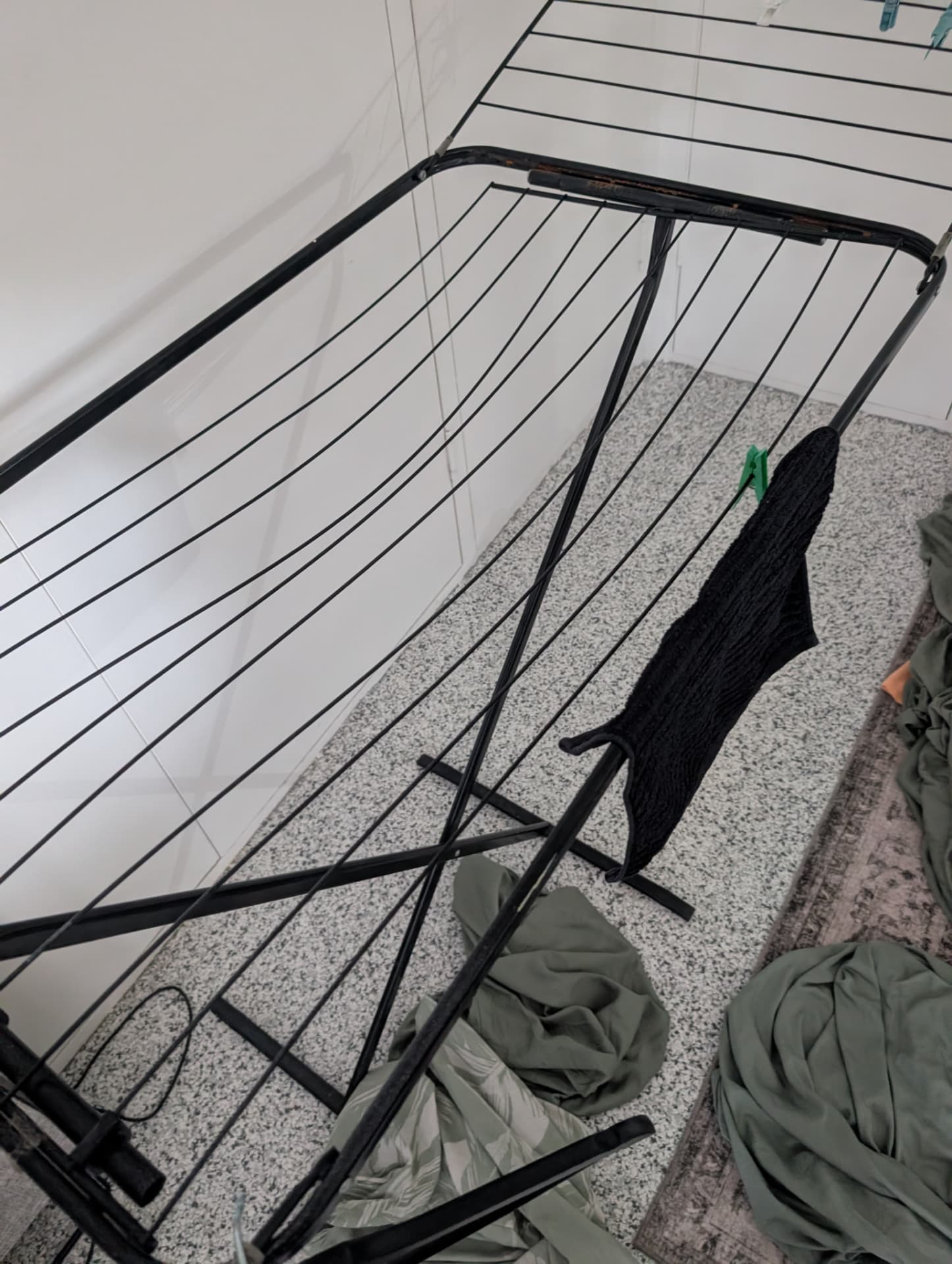 Laundry · broken clothes airer captured 2026-03-03 10:41:00 GMT+10